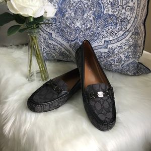 Coach Olive Jacquard Black/Smoke Loafer 9.5M